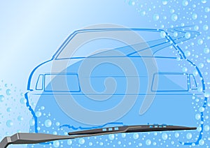 Automotive windshield and the car