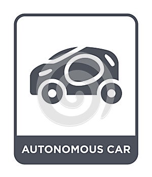 autonomous car icon in trendy design style. autonomous car icon isolated on white background. autonomous car vector icon simple