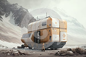 autonomous cargo transport, bringing supplies to remote base camp in the mountains