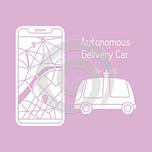 Autonomous delivery car Navigation remote control