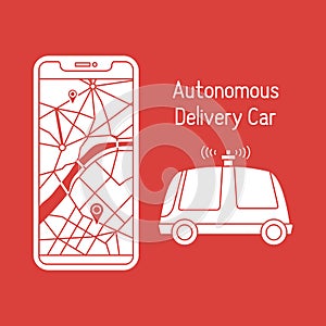 Autonomous delivery car Navigation remote control