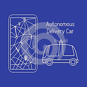 Autonomous delivery car Navigation, remote control