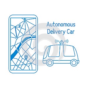 Autonomous delivery car Navigation, remote control