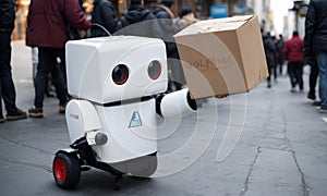 Autonomous Delivery Robot with Package