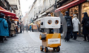 Autonomous Delivery Robot with Package