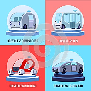 Autonomous Driverless Vehicles Concept