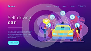 Autonomous driving concept landing page.