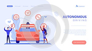 Autonomous driving concept landing page.