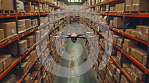 Autonomous Drone Conducting Inventory in a Modern Warehouse Aisle