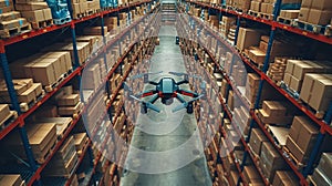 Autonomous Drone Conducting Inventory in a Modern Warehouse Aisle