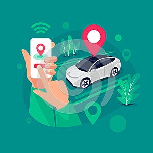 Autonomous Electric Car with Smartphone Ride Share App