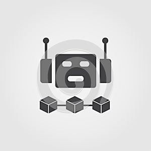 Autonomous flat icon. Monochrome creative design from blockchain icons collection. Sipmle sign illustration autonomous icon for