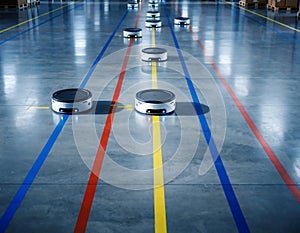 Autonomous Mobile Robots Navigating a Smart Warehouse Floor