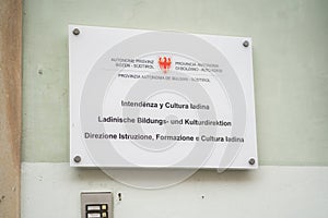 Autonomous Province of Bolzano South Tyrol, Ladin Educational Department