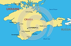 Autonomous Republic of Crimea - vector map