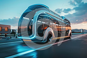 An autonomous smart vehicle future transportation option could be a hybrid futuristic electric shuttle bus