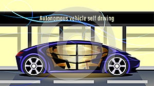 Autonomous Vehicle Self Driving, Driverless Smart Car