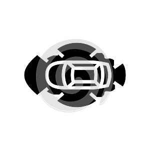 autonomus vehicle glyph icon vector illustration photo