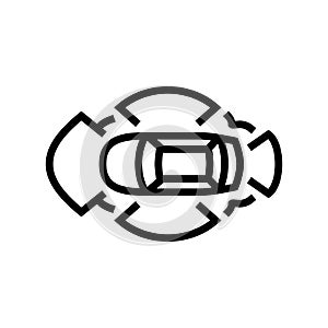 autonomus vehicle line icon vector illustration photo
