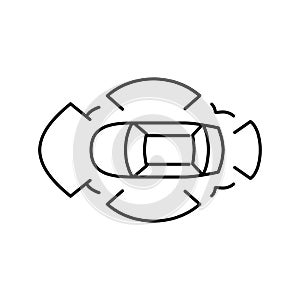 autonomus vehicle line icon vector illustration photo