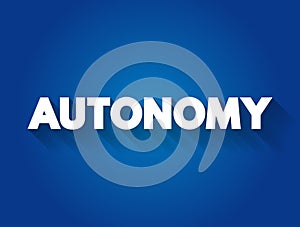 Autonomy text quote, concept background