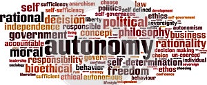 Autonomy word cloud