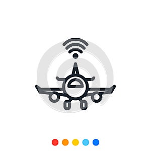 Autopilot airplane icon,Internet of things icon photo