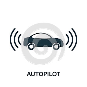 Autopilot icon. Simple element from technology collection. Filled monochrome Autopilot icon for templates, infographics