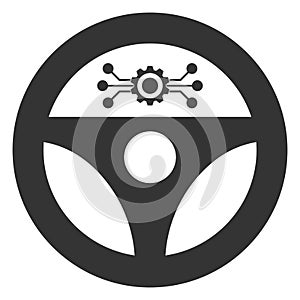 Autopilot Raster Icon Illustration