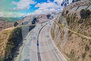 Autopista highway in La Paz photo