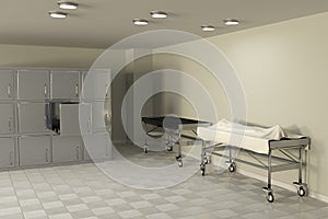 Autopsy room photo