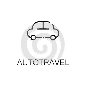 Autotravel flat icon photo