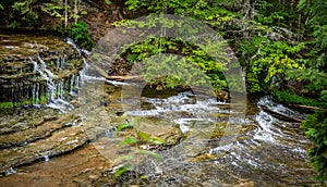 Autrain Falls from cracks in the Granite AuTrain Michigan