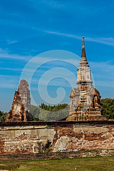 Autthaya Historical Park ancient temple wat in Thailand