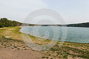 Autumn afternoon on the beach of a beautiful lake - September 2020