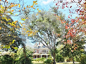 An Autumn afternoon enjoyed in front of the historic, Foy-Beasley-Hamilton Home in Eufaula, AL