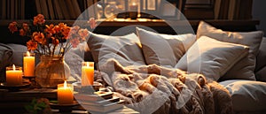 Autumn Ambiance: Cozy Nights with Candles, Coffee Table Books, a