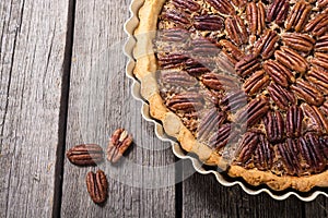 Autumn american pecan pie