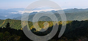 Autumn in the Appalachian Mountains Viewed Along the Blue Ridge Parkway