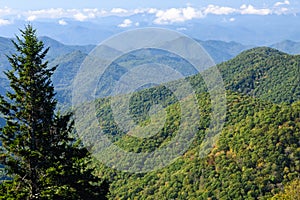 Autumn in the Appalachian Mountains Viewed Along the Blue Ridge Parkway