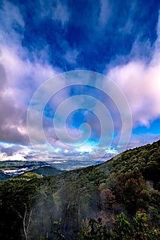 Autumn in the Appalachian Mountains Viewed Along the Blue Ridge Parkway