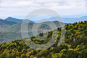 Autumn in the Appalachian Mountains Viewed Along the Blue Ridge Parkway