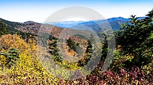 Autumn in the Appalachian Mountains Viewed Along the Blue Ridge Parkway