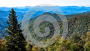 Autumn in the Appalachian Mountains Viewed Along the Blue Ridge Parkway