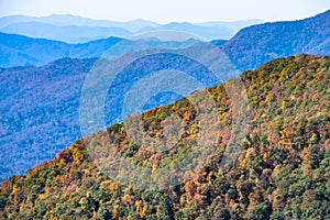 Autumn in the Appalachian Mountains Viewed Along the Blue Ridge Parkway