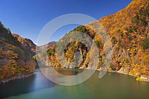 Autumn at Azusa Lake in the Japanese Alps