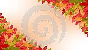 Autumn background with golden maple and oak leaves. Vector paper illustration.Vector set of greeting cards with autumn