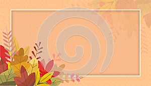 Autumn background with golden maple and oak leaves. Vector paper illustration.Vector set of greeting cards with autumn