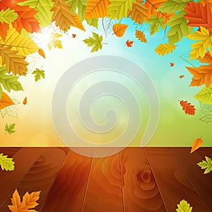 Autumn background with leafs