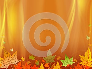 Autumn background with orange drapery